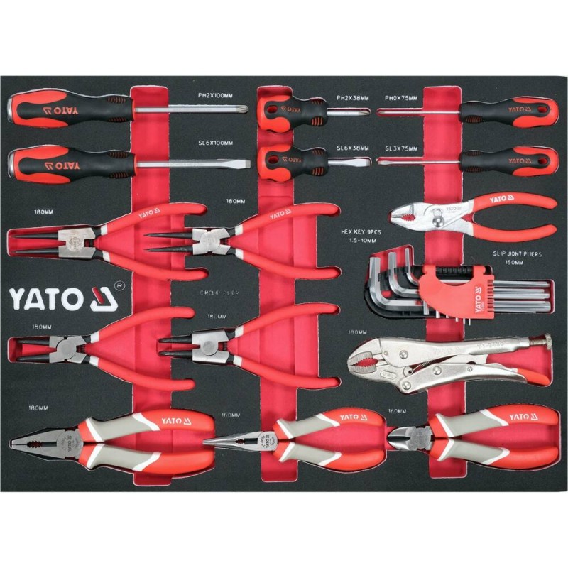 Καρότσι εργαλείων YATO, YT 55308, 7 συρτάρια, 157 τεμάχια