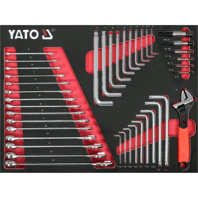 Καρότσι εργαλείων YATO, YT 55308, 7 συρτάρια, 157 τεμάχια