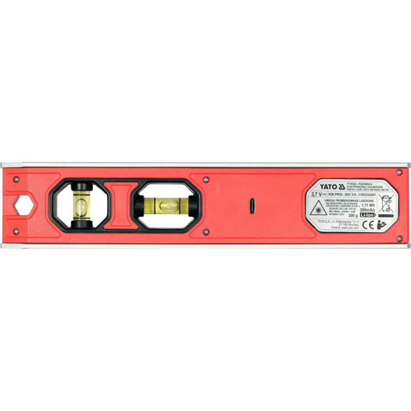Ψηφιακό αλφάδι με λέιζερ YATO, YT 30340, Alu, 230 mm