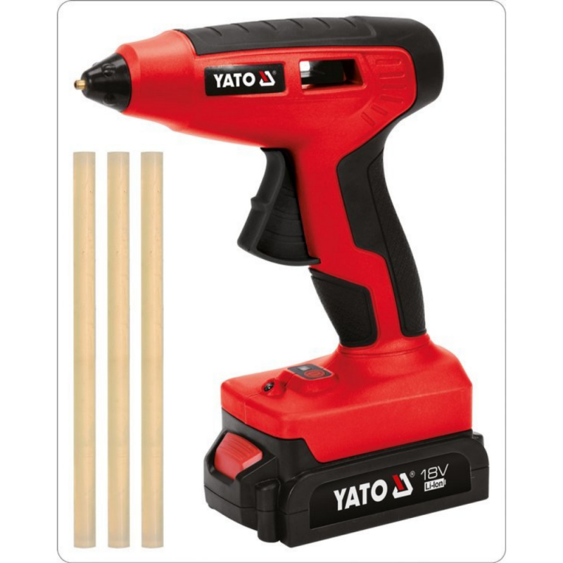 Πιστόλι θερμής κόλλας μπαταρίας YATO, YT 82854, 18 V, 2 Ah, 200 °C, Φ 11 mm