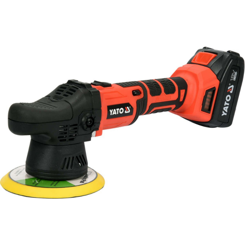 Φορητή βουρτσιστική μηχανή YATO, YT 82920, 18 V, 3 Ah, Φ 150 mm