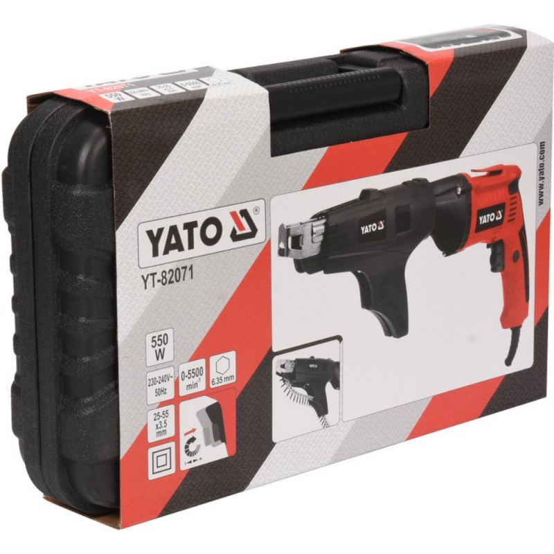Ηλεκτρικό κατσαβίδι με γεμιστήρα YATO, YT 82071, 22-55 χιλιοστά, 550 W