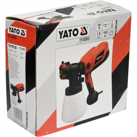 Ηλεκτρικό πιστόλι βαφής YATO, YT 82553, 600 W, 1 Λ/λεπτό