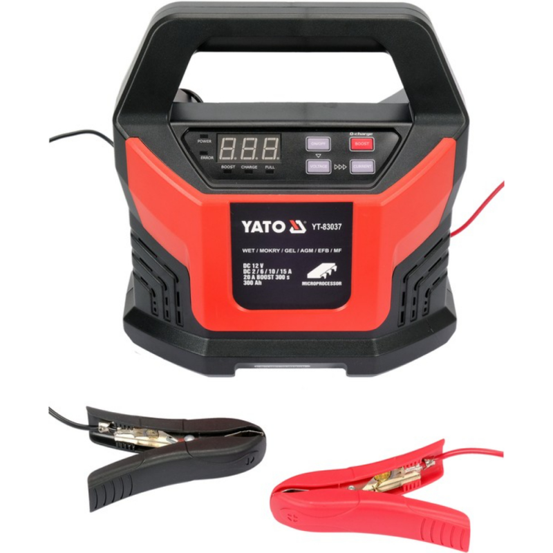 Φορτιστής μπαταρίας YATO, YT 83037, 12 V, 2 - 20 A, 300 Ah