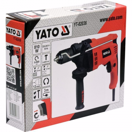 Κρουστικό δράπανο YATO, YT 82036, 810 W