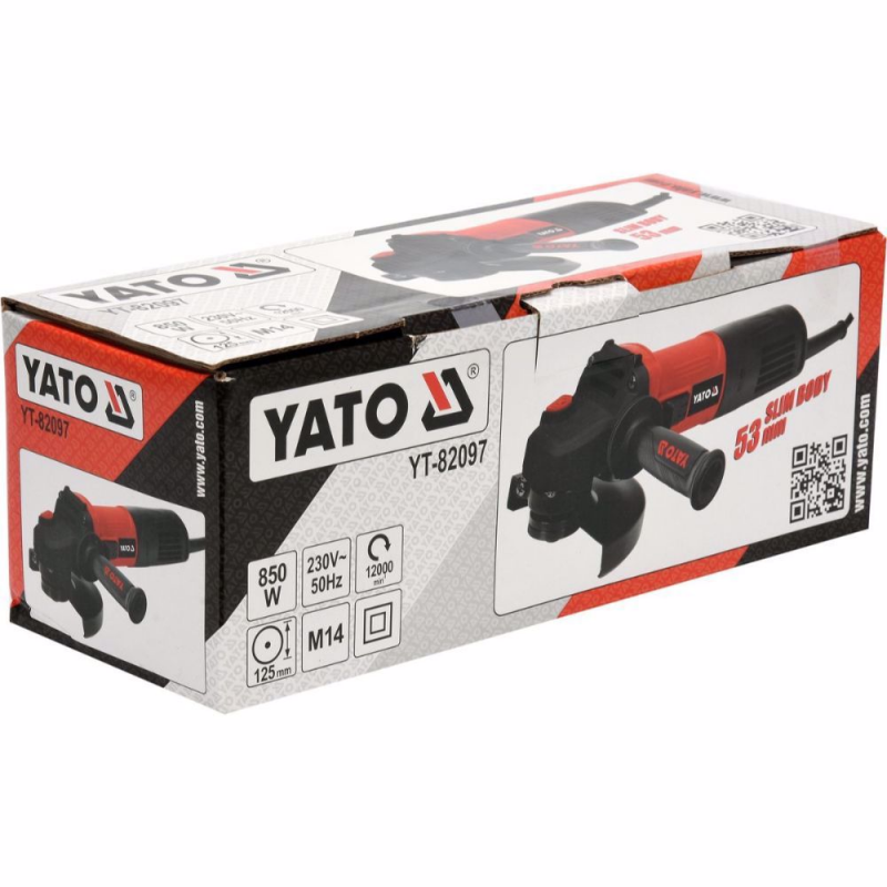 Γωνιακός τροχός YATO, YT 82097, 850 W, φ 125 mm