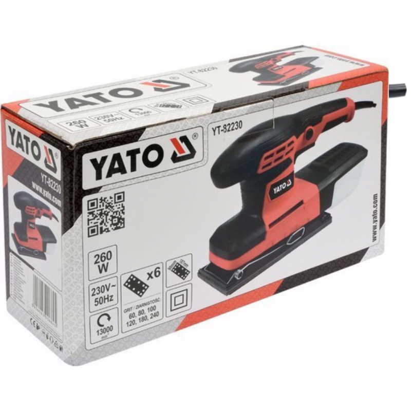 Δονητικός τριβείο YATO, YT 82230, 90 x 187 χιλ., 260 W