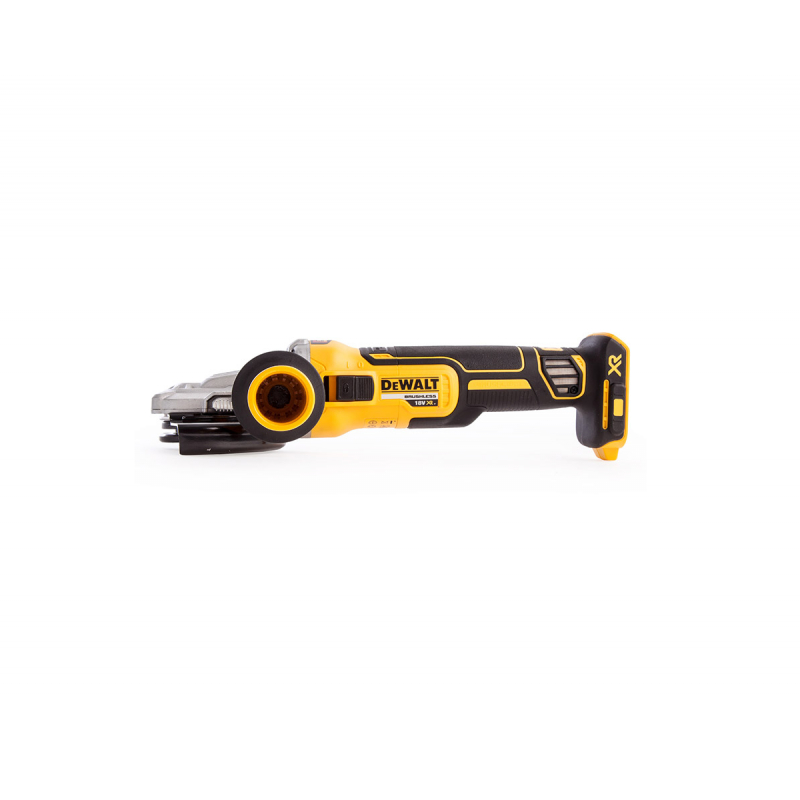 Γωνιακός τροχός DeWALT επαναφορτιζόμενος χωρίς μπαταρία και φορτιστή, 18 V, 125 χιλ., 9000 σ.α.λ., DCG405FN