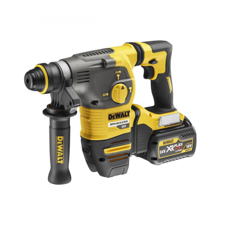 Ηλεκτρικό σκαπτικό μπαταρίας DeWALT με 2 μπαταρίες και φορτιστή, SDS-plus, 54V, 2Ah, 2.8 J, 0-4390 rpm, DCH323T2