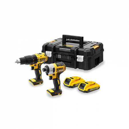 Σετ εργαλείων μπαταρίας DeWALT με 2 μπαταρίες και φορτιστή, DCD778, DCF787, 18 V, 2 Ah, DCK2060D2T