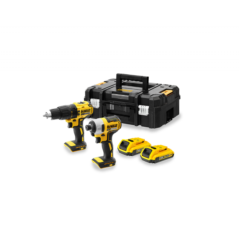 Σετ εργαλείων μπαταρίας DeWALT με 2 μπαταρίες και φορτιστή, DCD778, DCF787, 18 V, 2 Ah, DCK2060D2T
