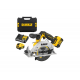 Ασύρματο δισκοπρίονο χειρός DeWALT με 2 μπαταρίες και φορτιστή, 12V, 5Ah, Ø140 mm, 3600 rpm, 50°, DCS512P2