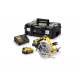 Ασύρματο δισκοπρίονο χειρός DeWALT με 2 μπαταρίες και φορτιστή, 18 V, 5 Ah, 184 mm, 5500 rpm, DCS570P2