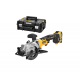 Επαναφορτιζόμενο φορητό δισκοπρίονο DeWALT με 1 μπαταρία και φορτιστή, 18 V, 1.7 Ah, φ 115 mm, 0-4500 στροφές/λεπτό, 45 °, DCS571E1T