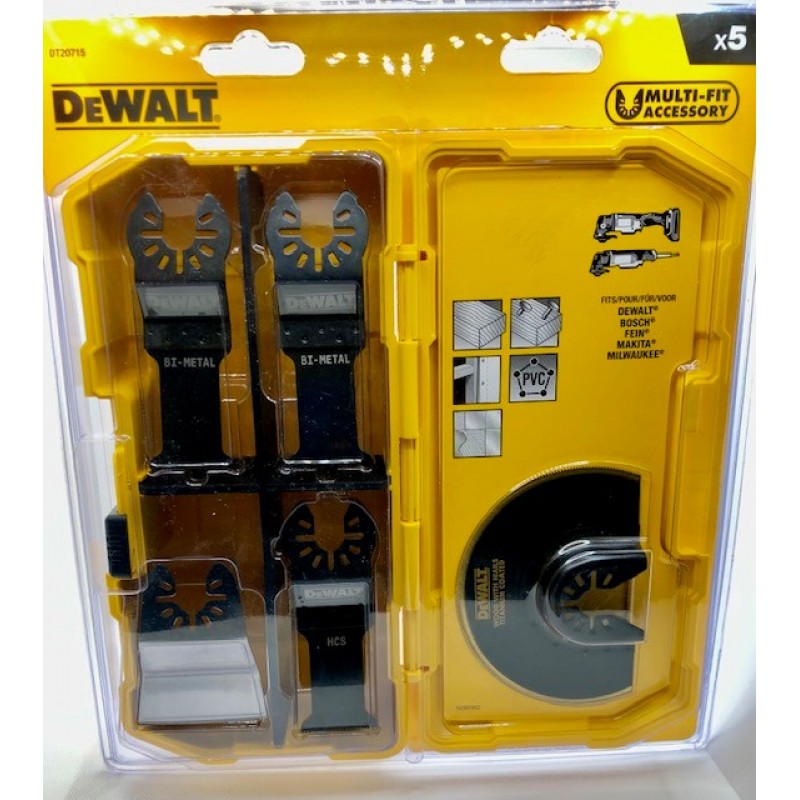 Σετ λεπίδων για πολυλειτουργικό εργαλείο DeWALT DT20715, 5 τεμ.