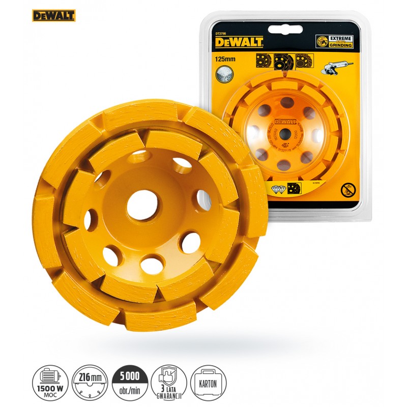 Διάμαντας τροχός λείανσης για σκυρόδεμα DeWALT DT3797, 125x22.23 χλστ.