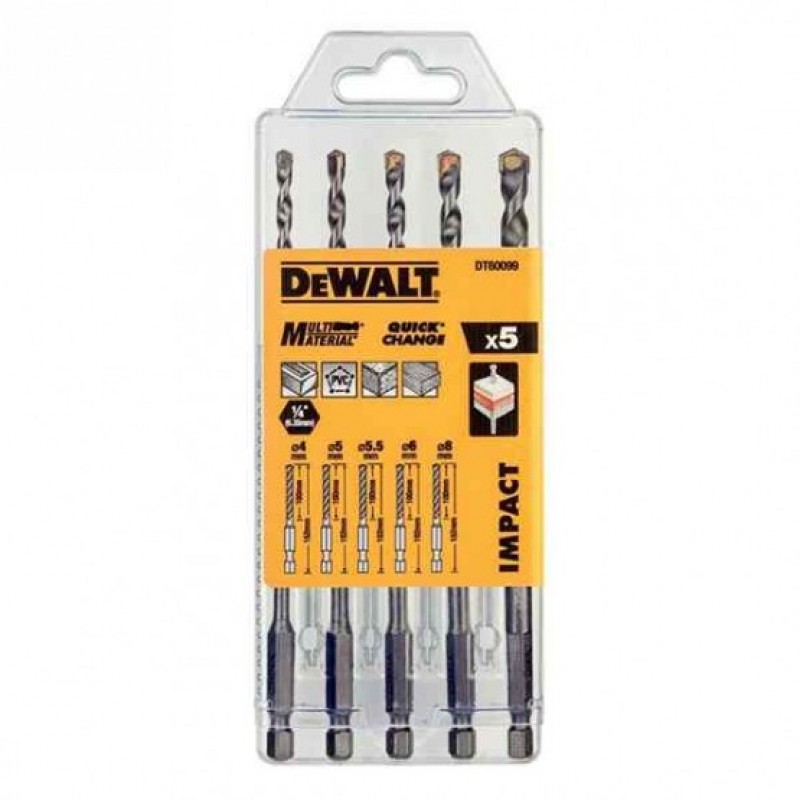 Σετ καθολικών τρυπανιών DеWALT DT60099, 4-8 χιλ., 5 τμχ.