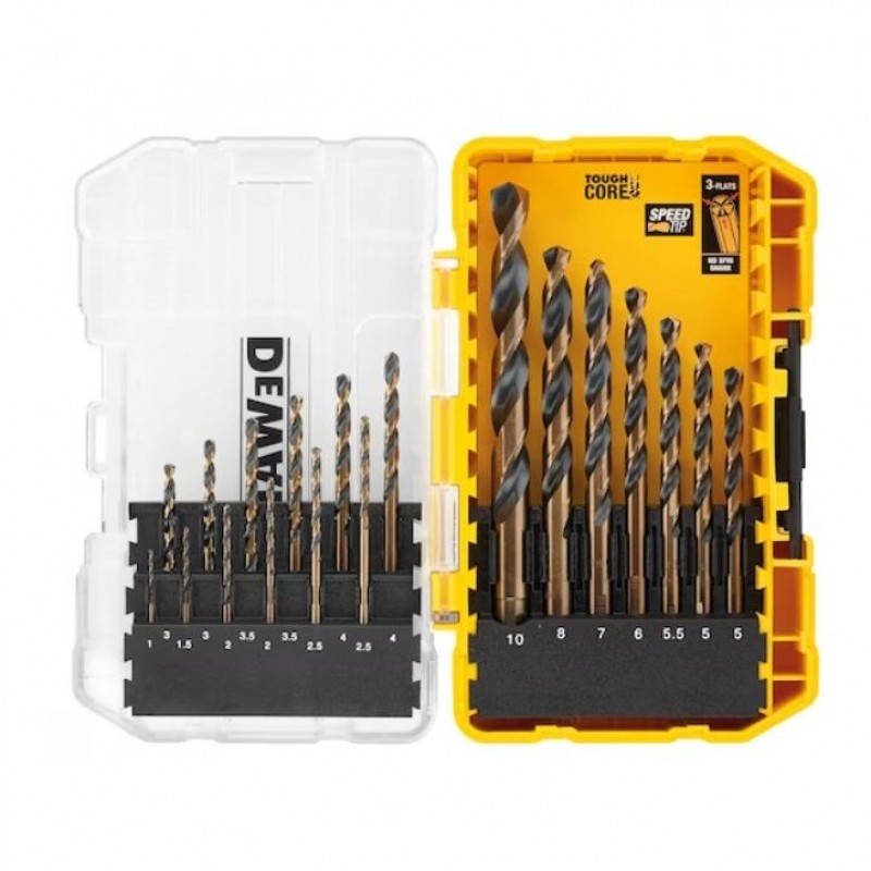 Σετ τρυπανιών για μέταλλο DeWALT DT70727, 1-8 χλστ., 14 τεμ.