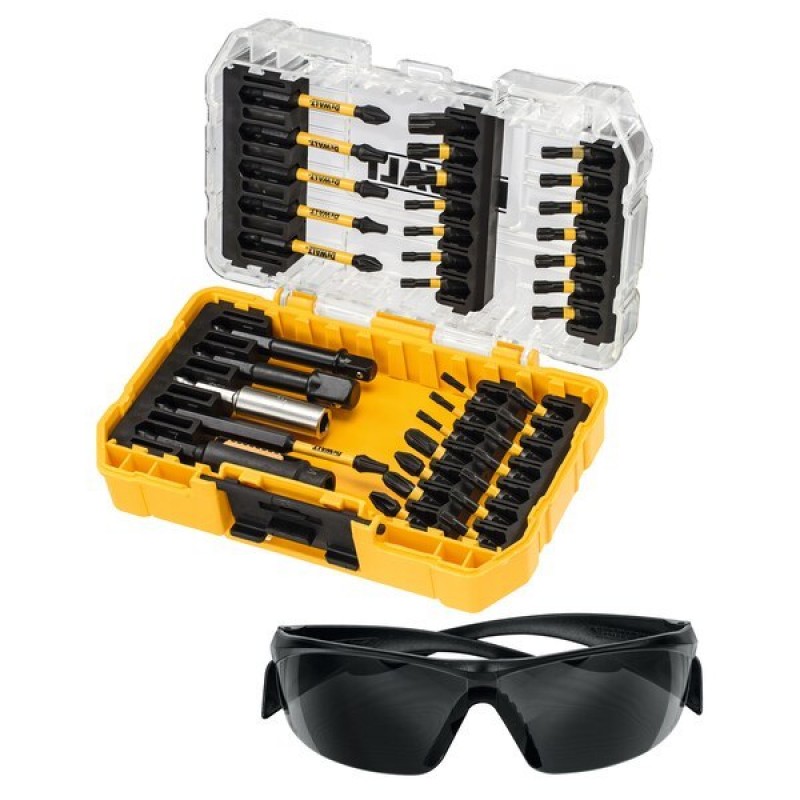Σετ μύτες και προστατευτικά γυαλιά DeWALT DT70733T, 38 τεμάχια