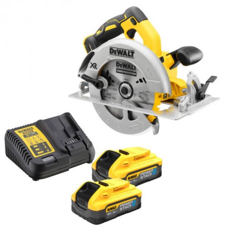 Δισκοπρίονο μπαταρίας DeWALT DCS570H2T, 18V, 184 mm, με 2 μπαταρίες, φορτιστή και θήκη μεταφοράς