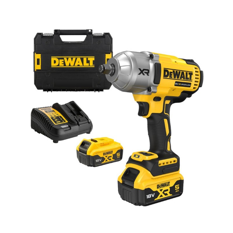 Κρουστικό μπουλονόκλειδο μπαταρίας DeWALT DCF891H2T, 18 V, 1/2", 1084 Nm, με 2 μπαταρίες και φορτιστή