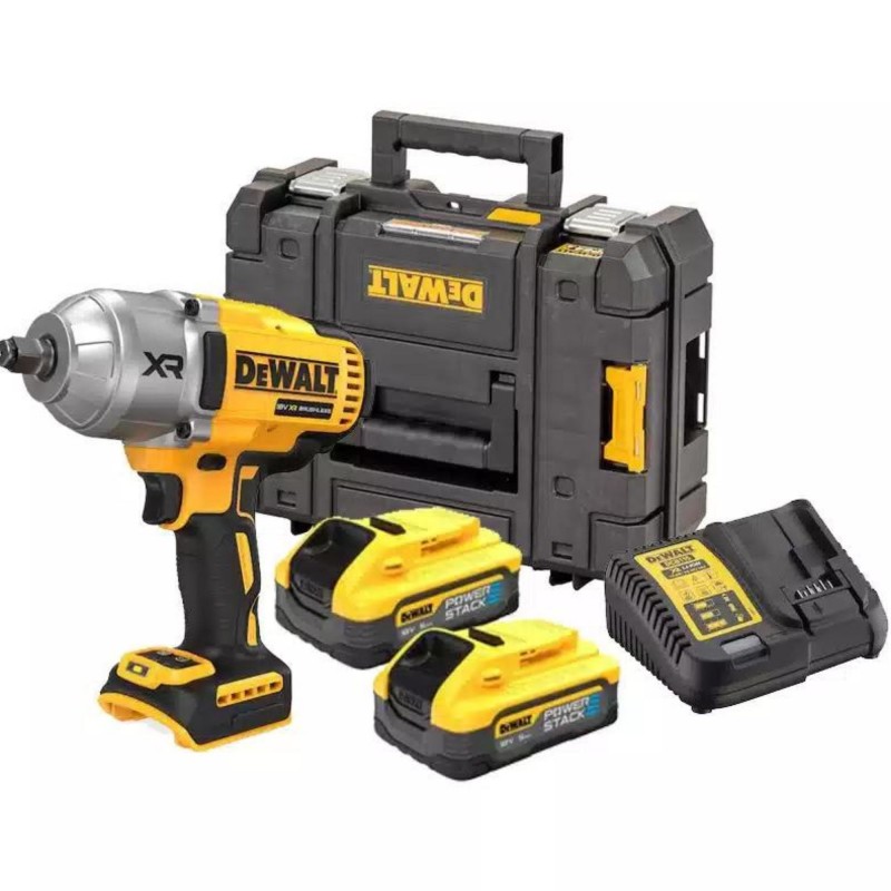 Κρουστικό μπουλονόκλειδο μπαταρίας DeWALT DCF900H2T, 18 V, 1898 Nm, 1/2" με 2 μπαταρίες και φορτιστή