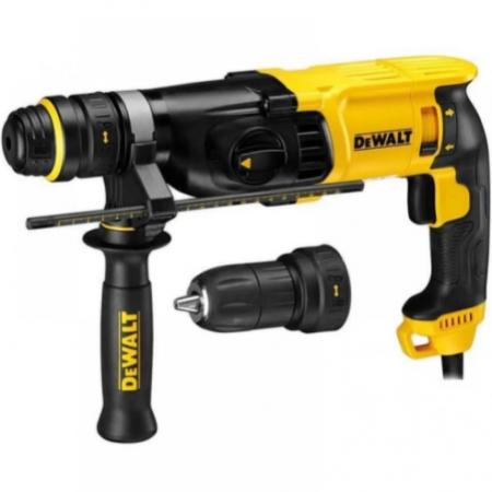 Κρουστικό δράπανο DEWALT D25144K, 900W, 0-1450στροφές, 0-5350κρούσεις/λεπτό, 3.0J, SDS-Plus