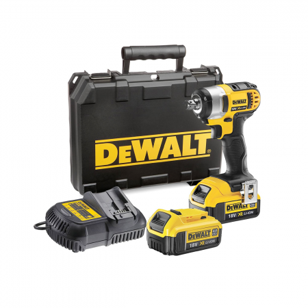 Ασύρματο μπουλονόκλειδο μπαταρίας DeWALT με 2 μπαταρίες και φορτιστή, 18 V, 4 Ah, 203 Nm, καρέ, 1/2'', DCF880M2
