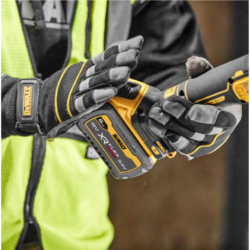 Γωνιακός τροχός μπαταρίας  DeWALT με 1 μπαταρία και φορτιστή, 18V, 12 Ah, 125 mm, 9000 rpm, DCG409T1
