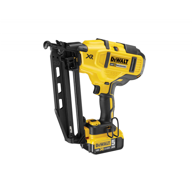 Καρφωτικό μπαταρίας  DeWALT με 2 μπαταρίες και φορτιστή, 18V, 5Ah, 16GA, 32-63 mm, DCN660P2