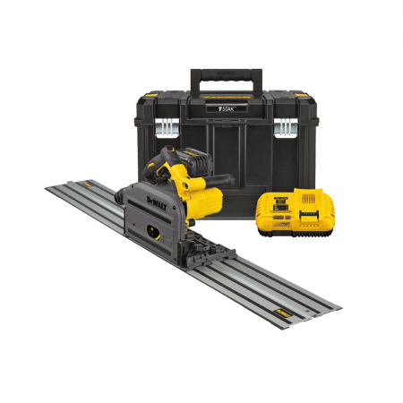 Δισκοπρίονο μπαταρίας DeWALT με 2 μπαταρίες και φορτιστή, 54V, 2 Ah, 165 mm, 1750-500 rpm, DCS520