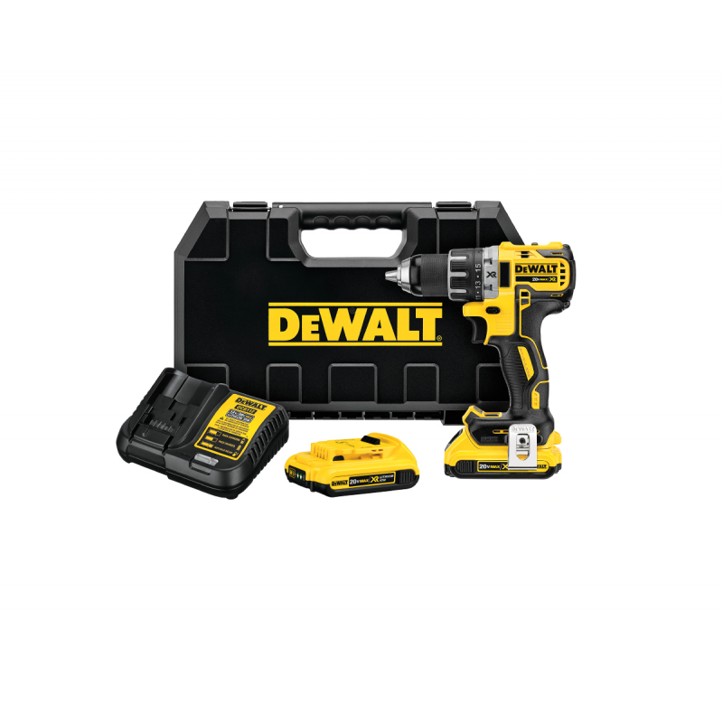 Κατσαβίδι DeWALT με κινητήρα χωρίς ψήκτρες, με 2 μπαταρίες και φορτιστή, 18 V, 2 Ah, 70 Nm, 1.5-13 mm, DCD791D