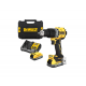 Δράπανοκατσάβιδο μπαταρίας DeWALT με κινητήρα χωρίς ψήκτρες με 2 μπαταρίες και φορτιστή, 18 V, 1,7 Ah, 90 Nm, 1,5-13 mm, DCD800E2T