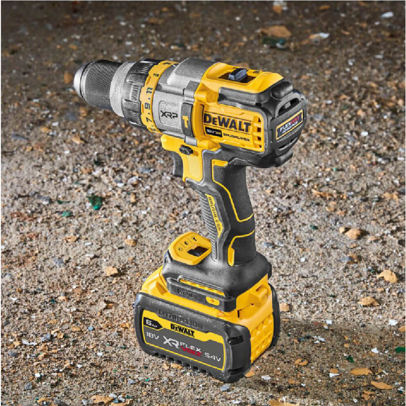 Κρουστικό δράπανο μπαταρίας  DeWALT με 1 μπαταρία και φορτιστή, 18 V, 6 Ah, 112 Nm, 0-500/1500/2250 rpm, 1,5-13 mm, DCD999T1