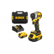 Κρουστικό παλμικό κατσαβίδι μπαταρίας DeWALT με κινητήρα χωρίς ψήκτρες με 2 μπαταρίες και φορτιστή, 18V, 5Ah, 206.2 Nm, εξάγωνο, 1/4'', DCF850P2T