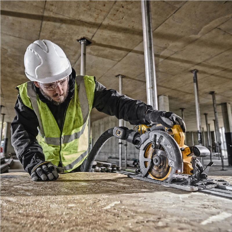 Ασύρματο δισκοπρίονο χειρός DeWALT με 2 μπαταρίες και φορτιστή, 54V, 2Ah, 190 mm, 5800 rpm, DCS579T2