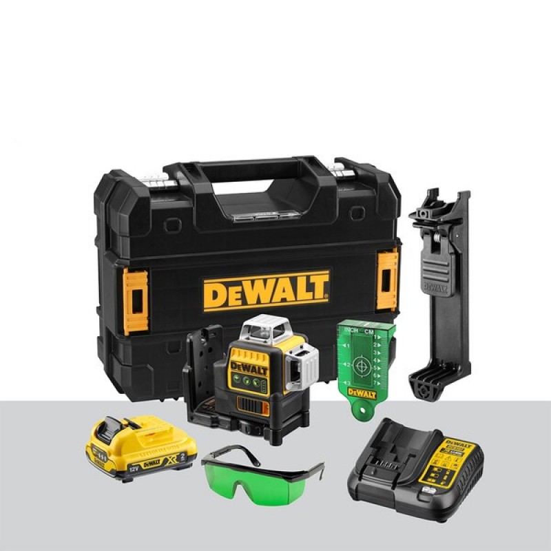 DEWALT DCE089D1G, 360°, 15-30m, πράσινο αλφάδι λέιζερ