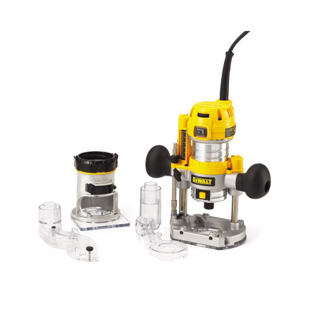 Ηλεκτρική χειροκίνητη φρέζα ρούτερ DeWALT 900 W, 16 000-27 000 στροφές ανά λεπτό, 6-8 mm, D26204K