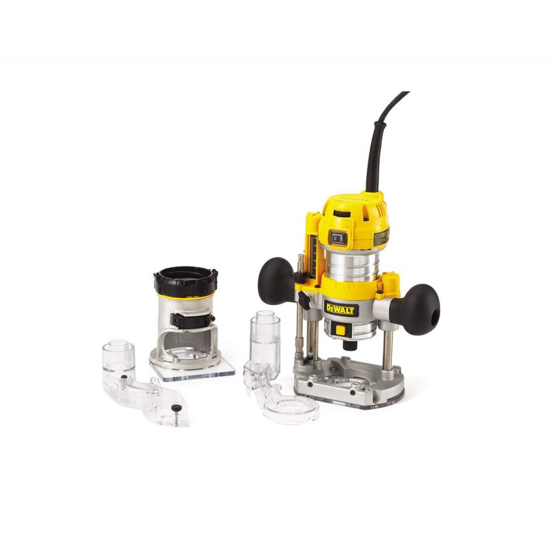 Ηλεκτρική χειροκίνητη φρέζα ρούτερ DeWALT 900 W, 16 000-27 000 στροφές ανά λεπτό, 6-8 mm, D26204K