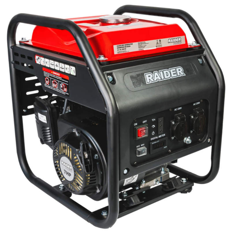 Inverter βενζινοκίνητη γεννήτρια ρεύματος Raider RD-GG20, 4.2 kW, 8 Λ, 090120
