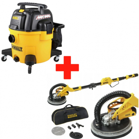 Σετ Εργαλείων: Λειαντικό Stanley SFMEE500S + Ηλεκτρική Σκούπα DeWALT DXV34PTA 34L (Υγρή/Ξηρή Χρήση)