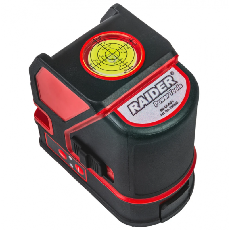 Πράσινο λέιζερ Raider RD-CLG01, 30 μ., 1/5 mm/m,  σταυροειδές ,με φορτιστή και βαλίτσα μεταφοράς