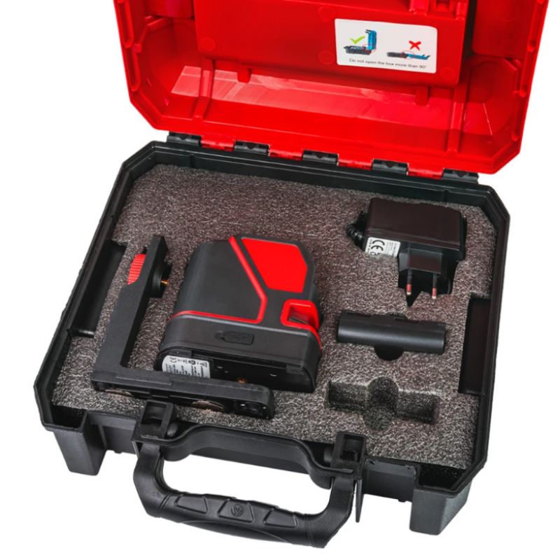 Πράσινο λέιζερ Raider RD-CLG01, 30 μ., 1/5 mm/m,  σταυροειδές ,με φορτιστή και βαλίτσα μεταφοράς