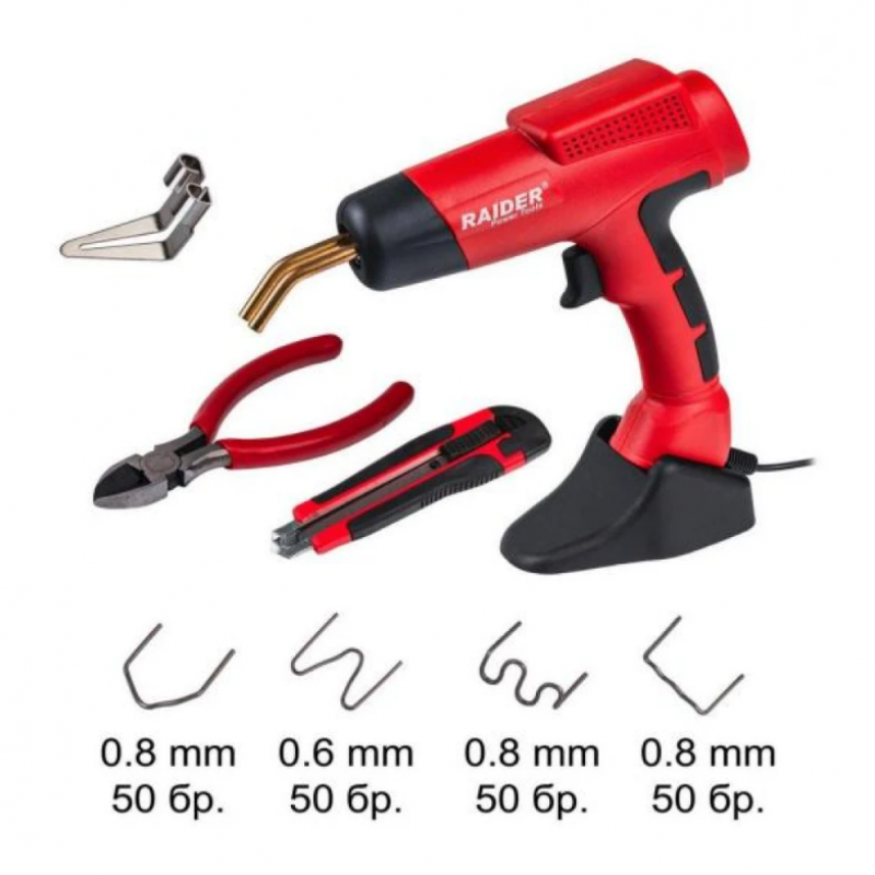Πιστόλι Συγκόλλησης Πλαστικών Raider RD-HSPW03, 120 W, 700°C, με 200 Συνδετήρες, Αξεσουάρ και Βαλίτσα – 076208