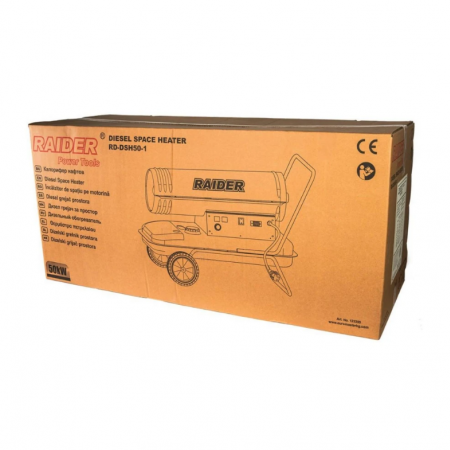 Θερμαντήρας ντίζελ Raider RD-DSH50-1, 50 kW, 800 m³/ώρα, 45 λτ, 123305
