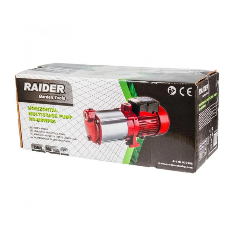 Αντλία νερού Raider RD-MSWP85 4T, 1", 750 W, 45 μ, 90 λ/λ