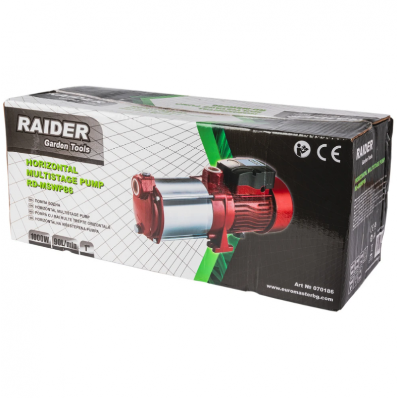 Αντλία νερού Raider RD-MSWP86, 1000W, 1", 58 μ μανομετρικό ύψος