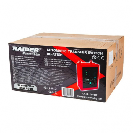 Αυτόματος πίνακας ATS για γεννήτριες Raider RD-ATS01, 090117, 380 V, 10 kW
