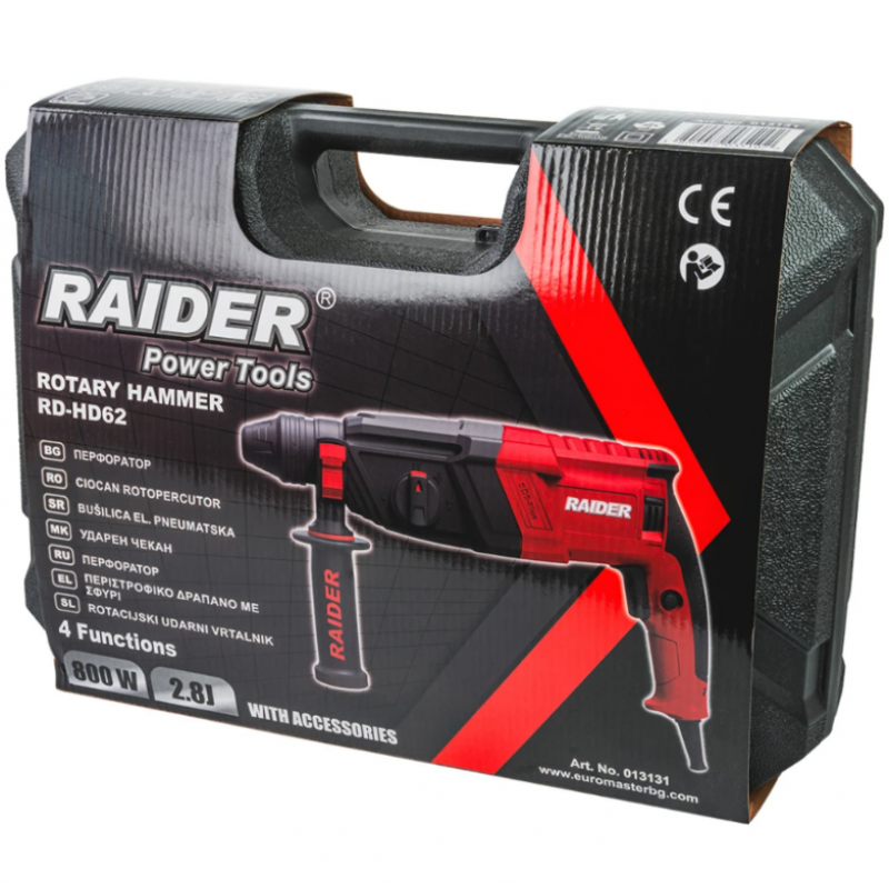 Περιστροφικό Πιστολέτο RD-HD62 800W – 2.8J – 4 Λειτουργίες – 26mm – Κωδ. 013131
