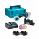 Επαναφορτιζόμενος brushless γωνιακός τροχός Makita DMC300RFJ, LXT, 18 V, 2x3 Ah, 76 mm, με μπαταρίες, φορτιστή και βαλίτσα, DMC300RFJ